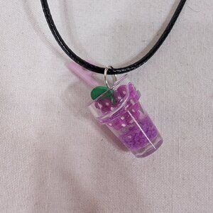 Grape Drink Necklace/Earring Set